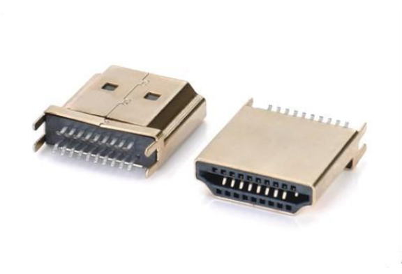 HDMI A TYPE 公頭外殼無筋?yuàn)A板0.8~1.6(彎端)